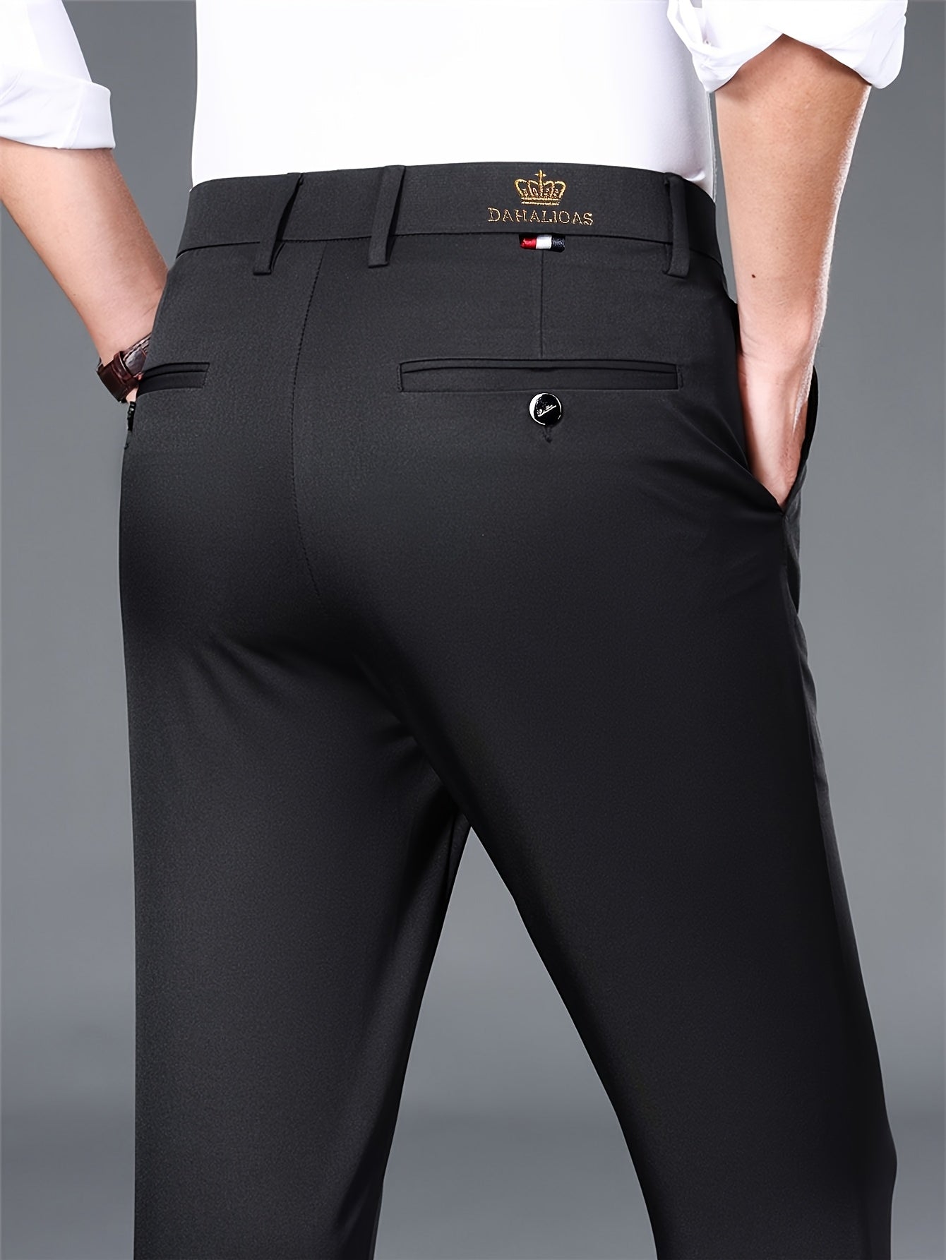 Black Men's Wrinkle-Resistant Pants