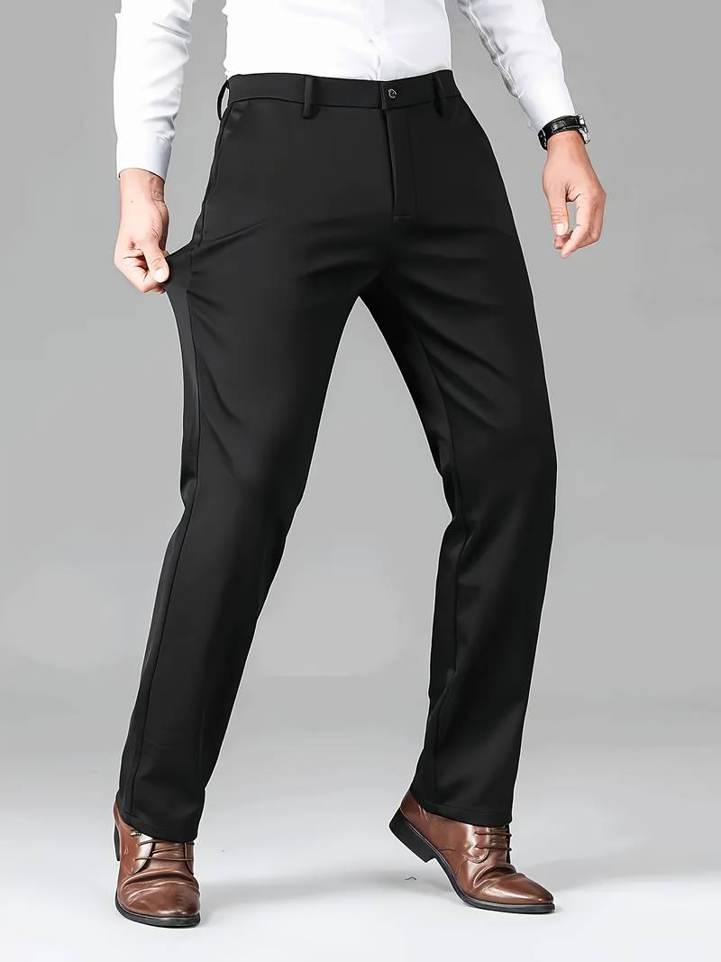 Black Men's Wrinkle-Resistant Pants
