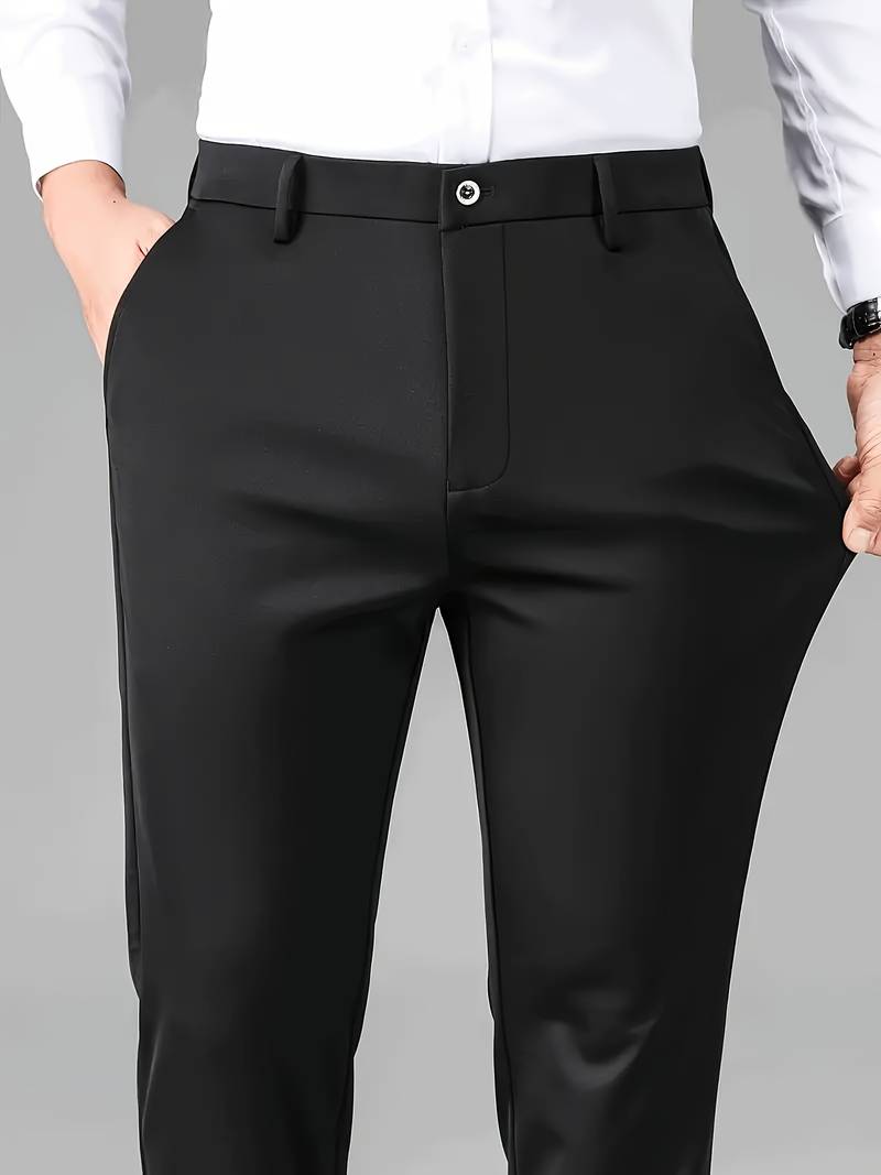 Black Men's Wrinkle-Resistant Pants