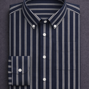 Navi Blue Pinstripe Formal Shirt
