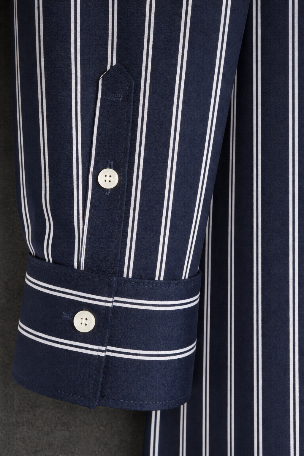 Navi Blue Pinstripe Formal Shirt - Image 2