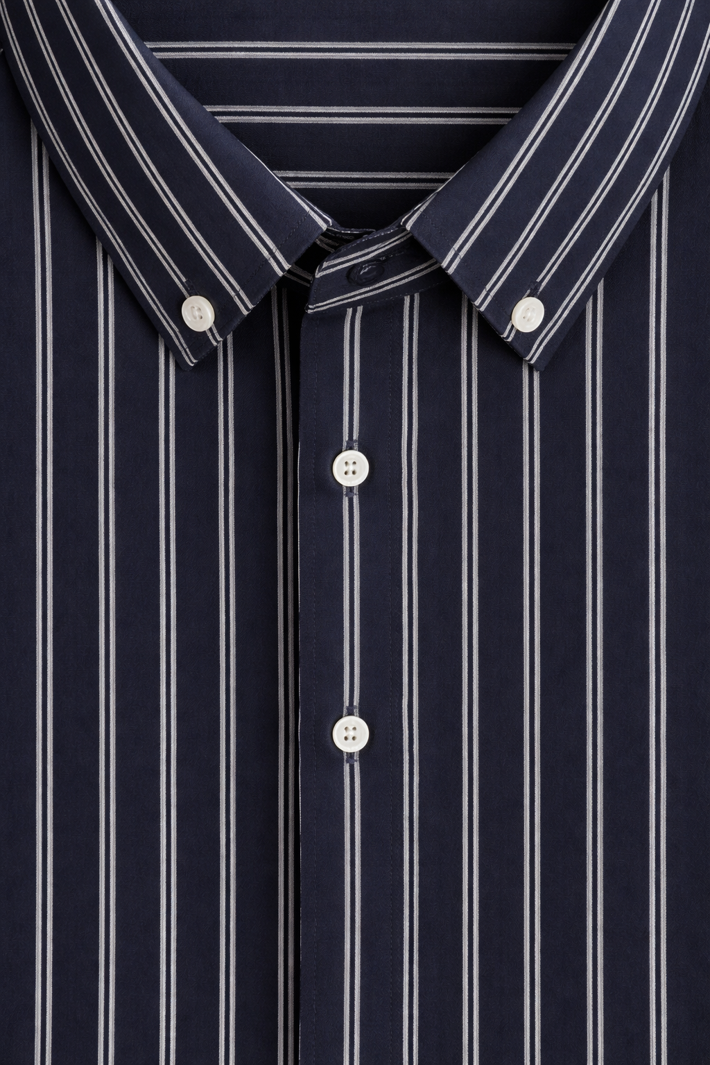 Navi Blue Pinstripe Formal Shirt - Image 4