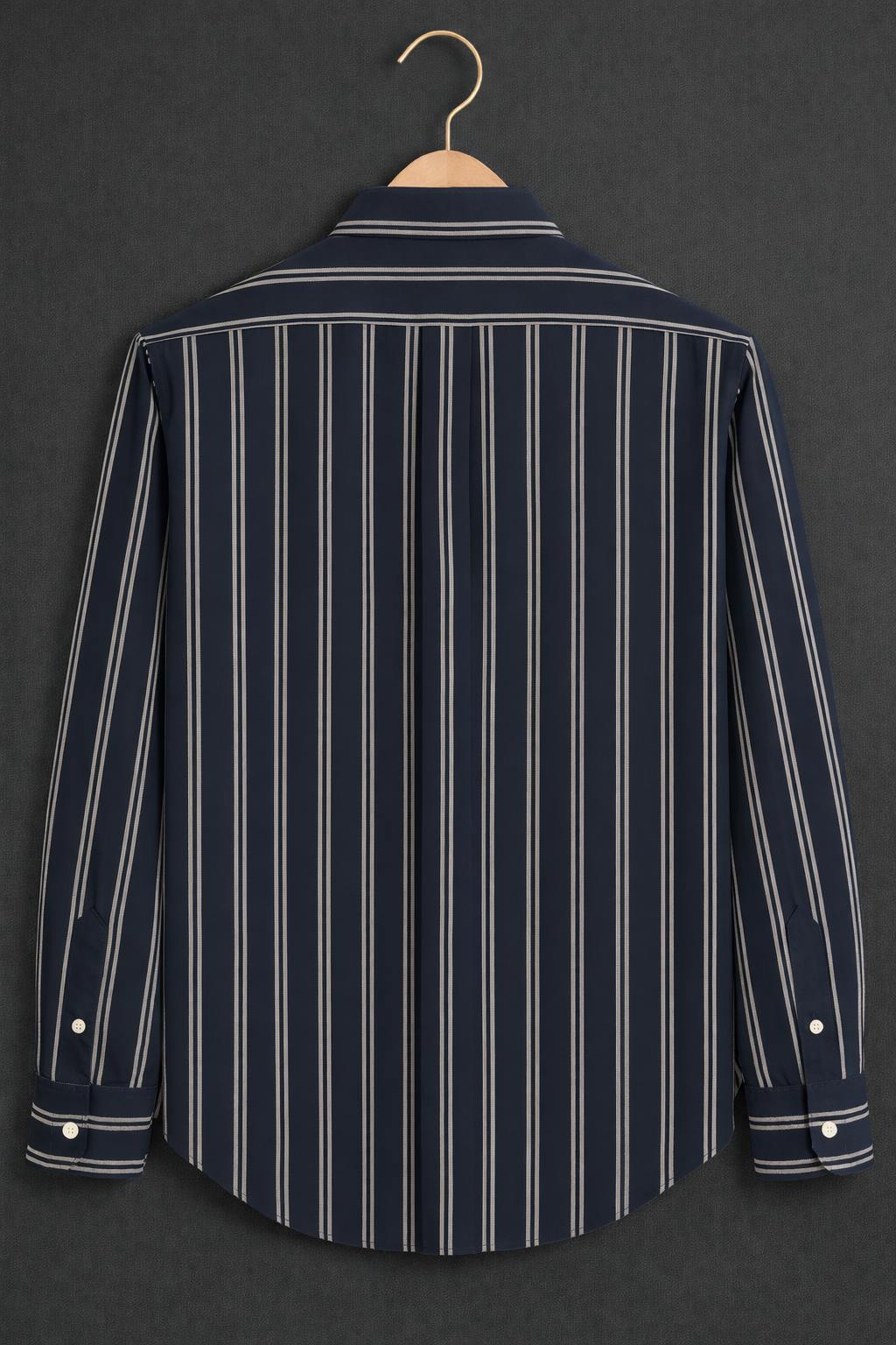 Navi Blue Pinstripe Formal Shirt - Image 5